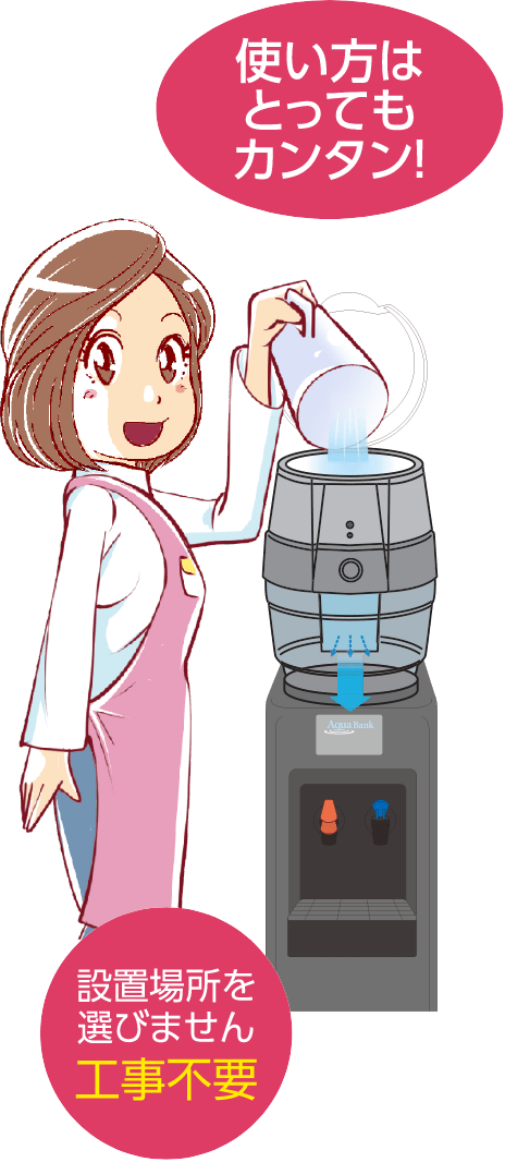 使い方はとってもカンタン!設置場所を選びません 工事不要